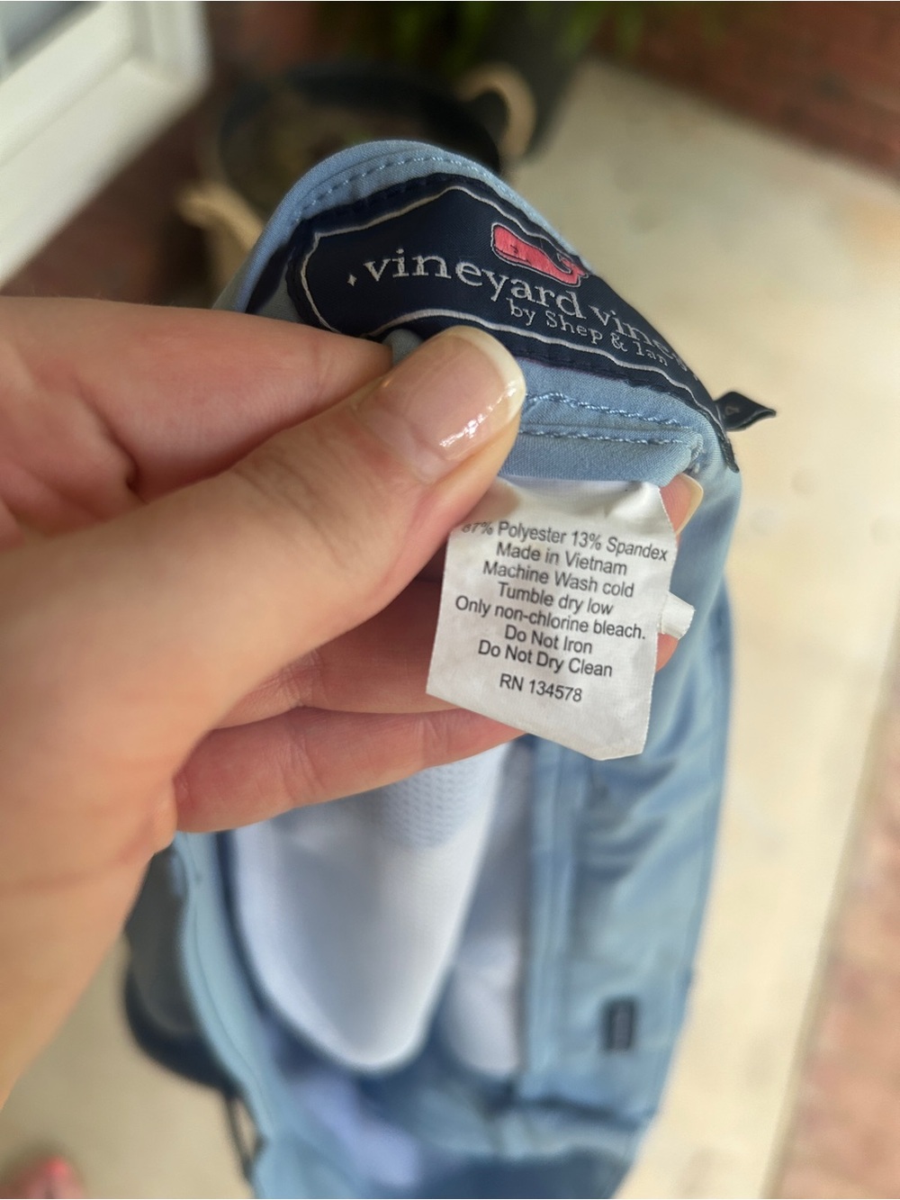 Vineyard Vines Sky Blue Flat Front Men's Breaker Shorts - Picture 5 of 6